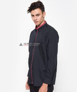 Kemeja Alisan Hitam List Special S30