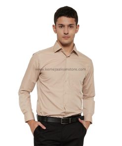 Kemeja Alisan Coklat Mocca Polos Lengan Panjang (Kode C1)